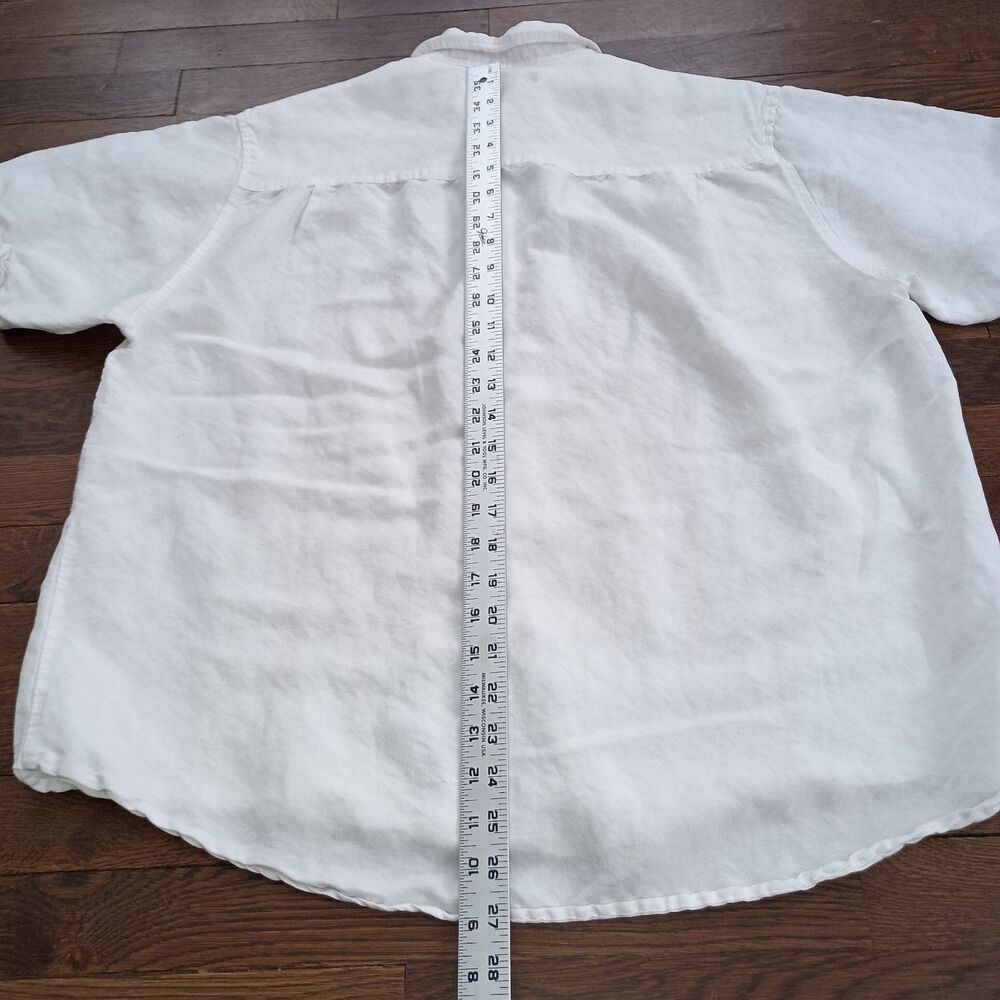 Cubavera Shirt Mens Large White Guayabera Button Down Short Sleeve Outdoor Camp - Picture 6 of 11